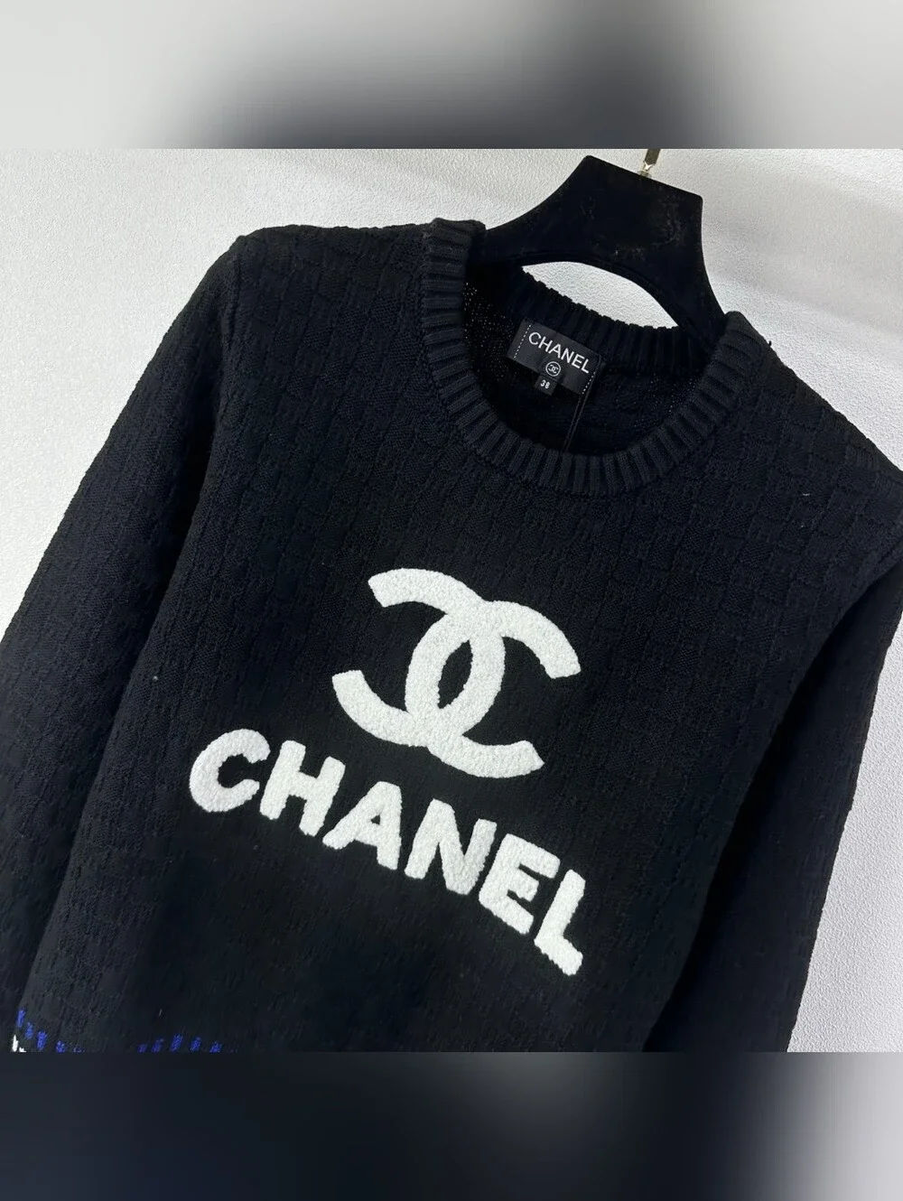CHANEL Black Crewneck Sweater